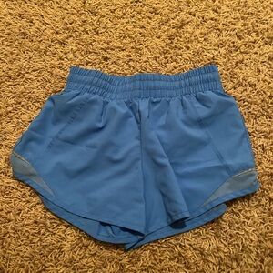 blue athletic shorts
